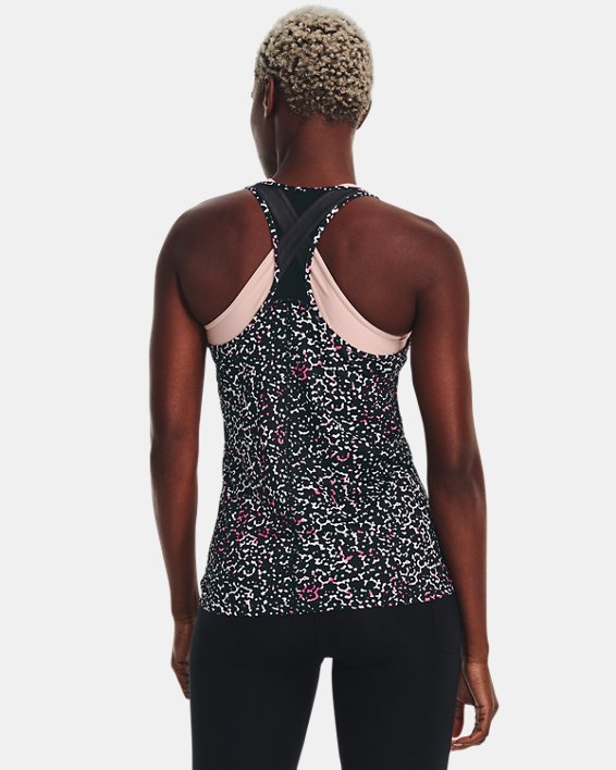Women's HeatGear® Racer Print Tank, Pink, pdpMainDesktop image number 1